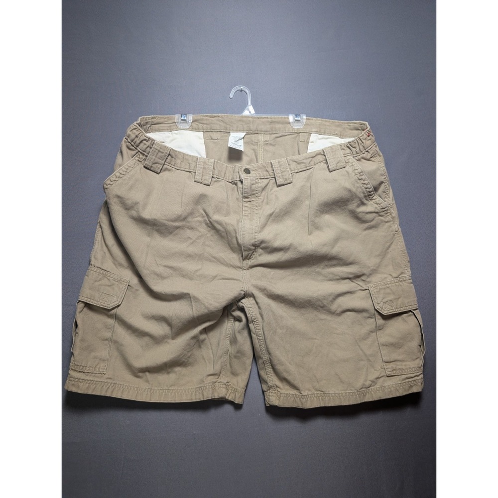 Carhartt Mens 48 Beige Ring Spun Cotton Work Comfort Cargo Utility Shorts B183